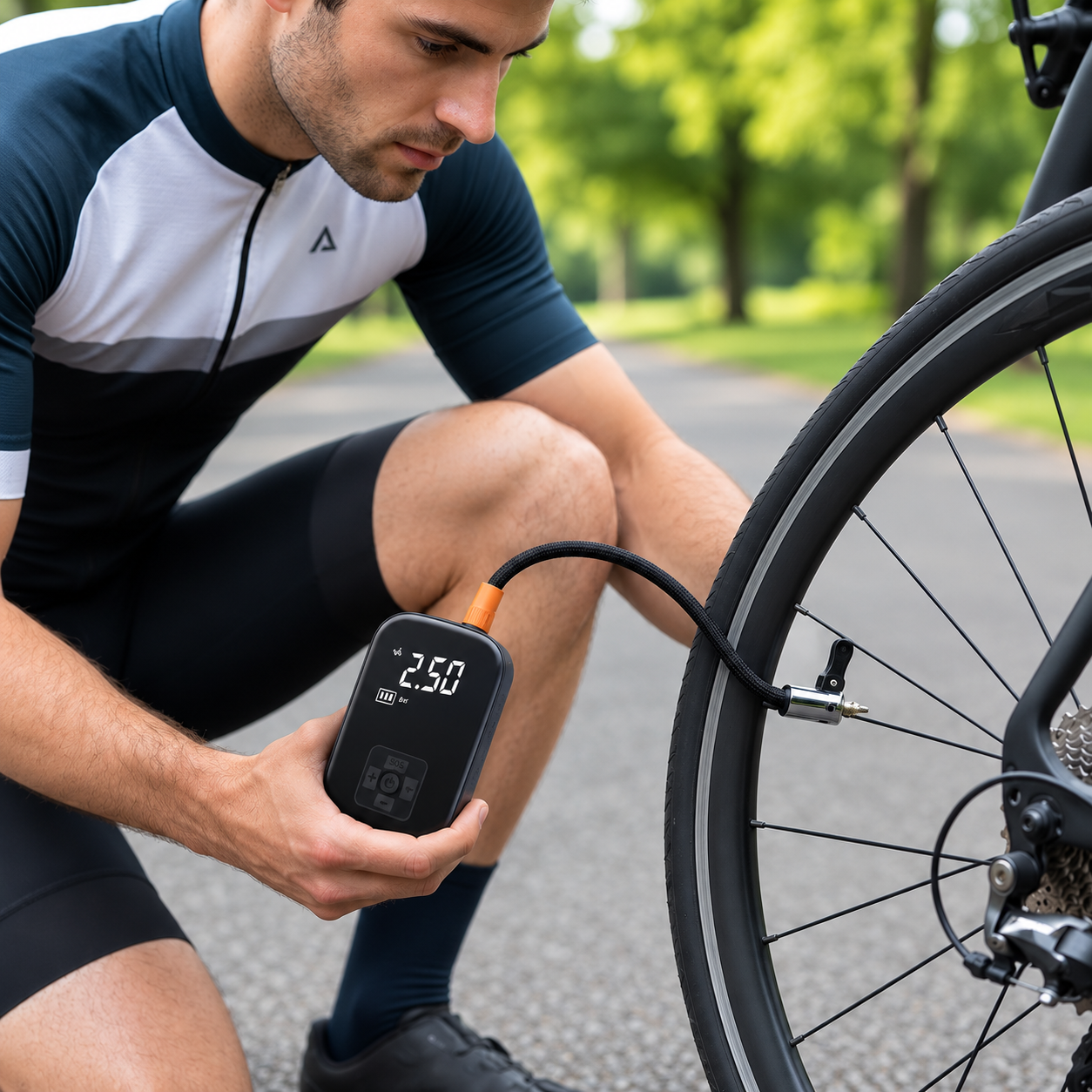 VeloReady AirGo™ – Draadloze elektrische minipomp voor fiets en e-bike