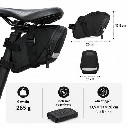 “VeloReady CarryGo™ – Ruime Waterdichte Fietszadeltas”