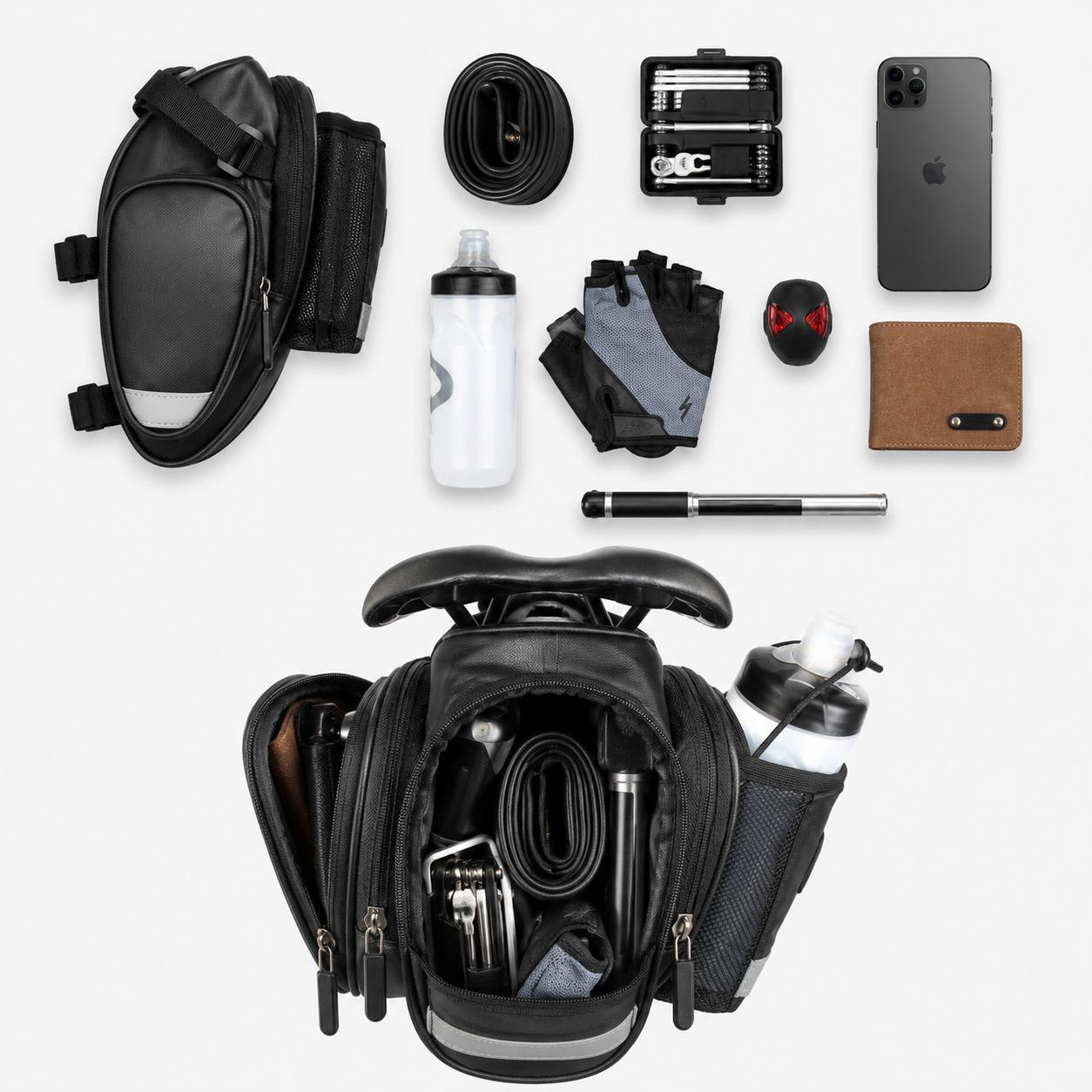 “VeloReady CarryGo™ – Ruime Waterdichte Fietszadeltas”