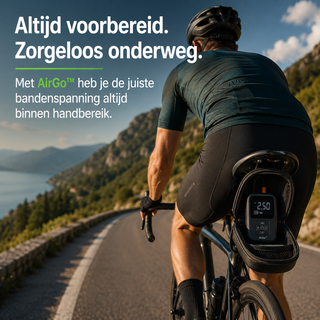 VeloReady AirGo™ – Draadloze elektrische minipomp voor fiets en e-bike