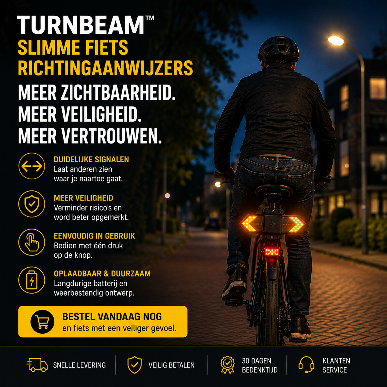 Slimme Fiets Richtingaanwijzers | Laat bestuurders zien waar je naartoe gaat