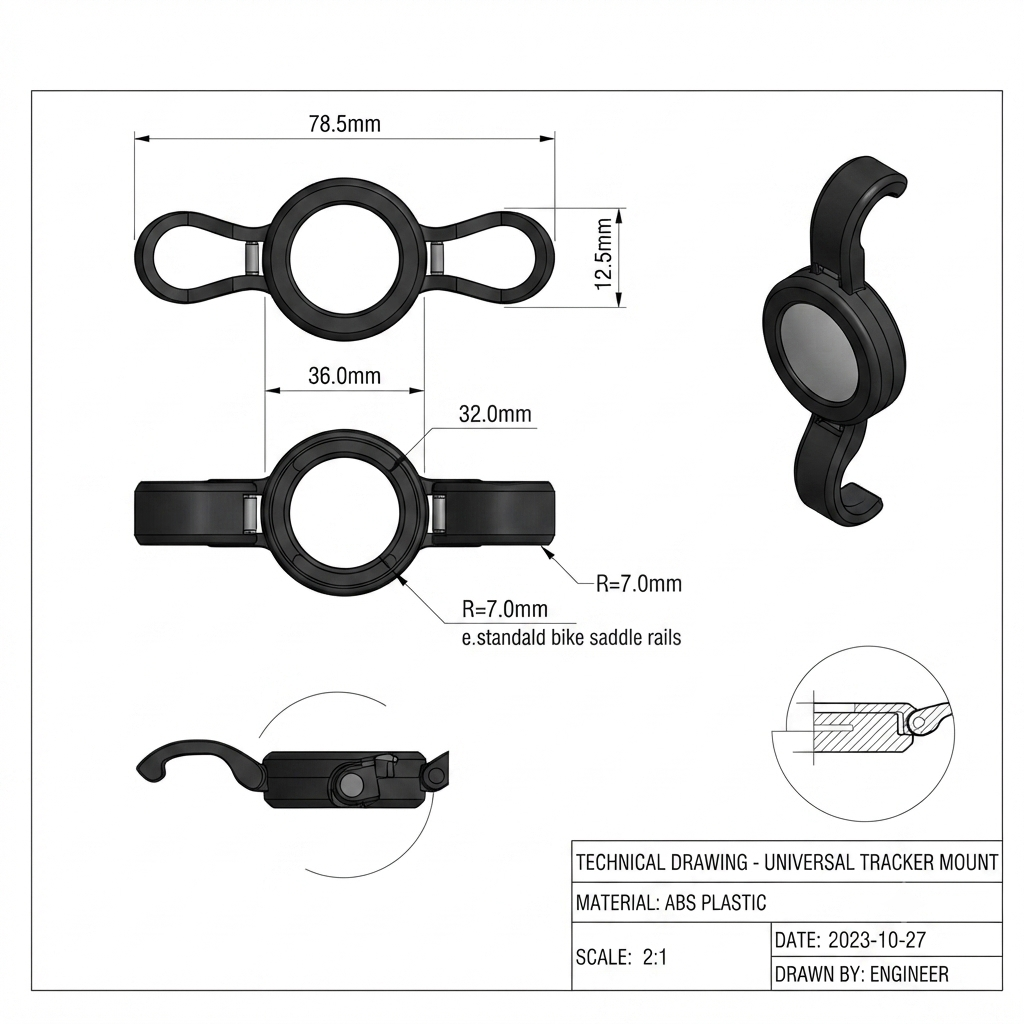 VeloReady HiddenTag™ | Verborgen AirTag-houder voor je fiets