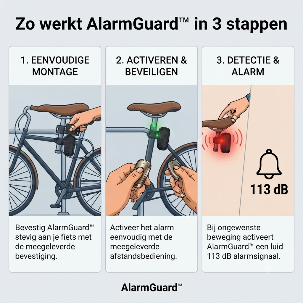 VeloReady AlarmGuard™ | Slim anti-diefstalalarm voor fietsen en e-bikes